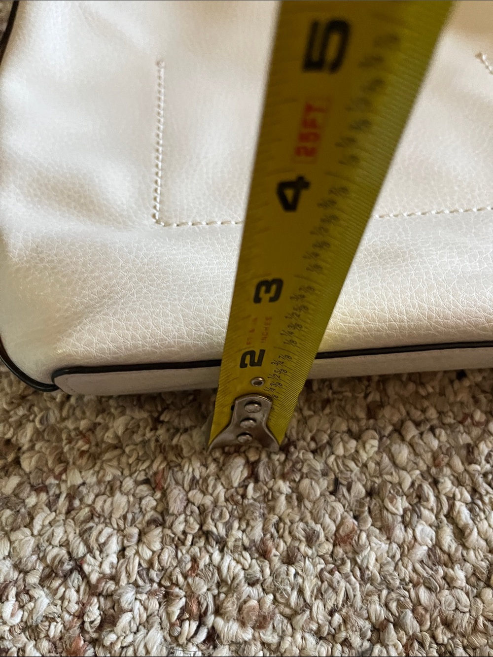 Coach Cream Pebbled Leather Bucket Shoulder Bag - Picture 7 of 7